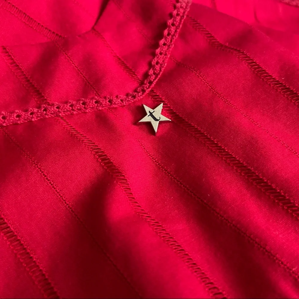 💋 Tommy Hilfiger, Vintage Kiss Me Crimson Midi Dress - Picture 4 of 11